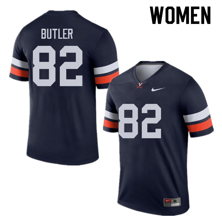 Women #82 Kam Butler Virginia Cavaliers College Football Jerseys Sale-Navy